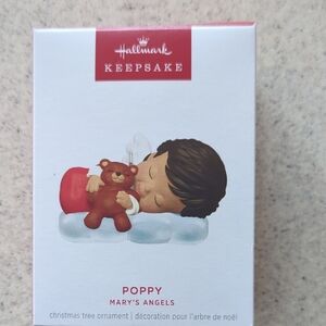 Hallmark Keepsake Mary's Angels Poppy Ornament - Red and Brown